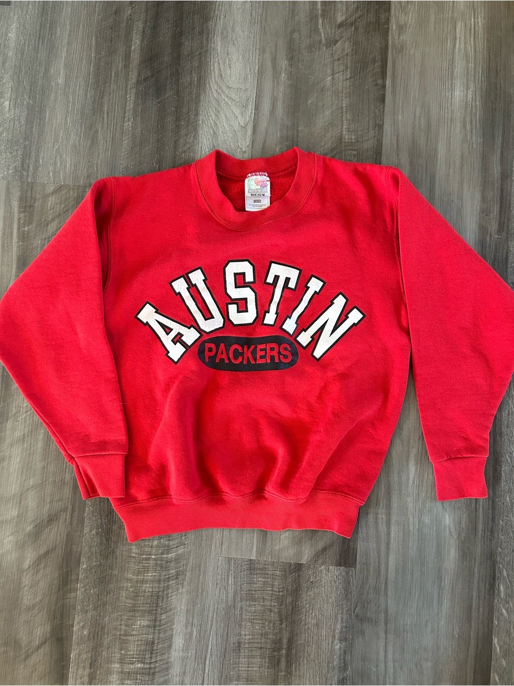 Fruit of the Loom Red Austin Packers Crewneck Sweatshirt